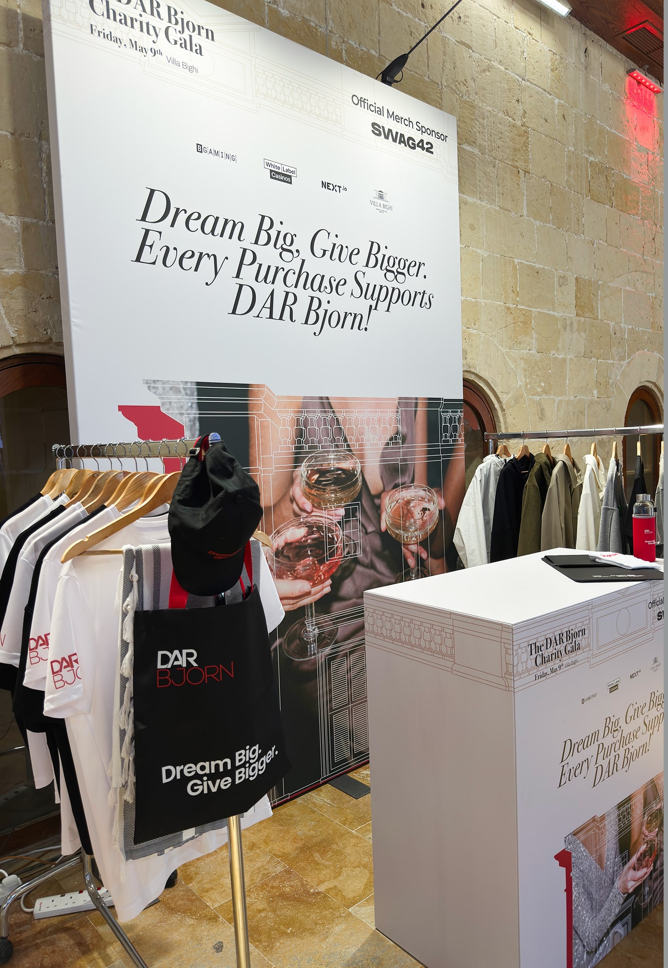Event swag for DAR Bjorn Charity Gala 