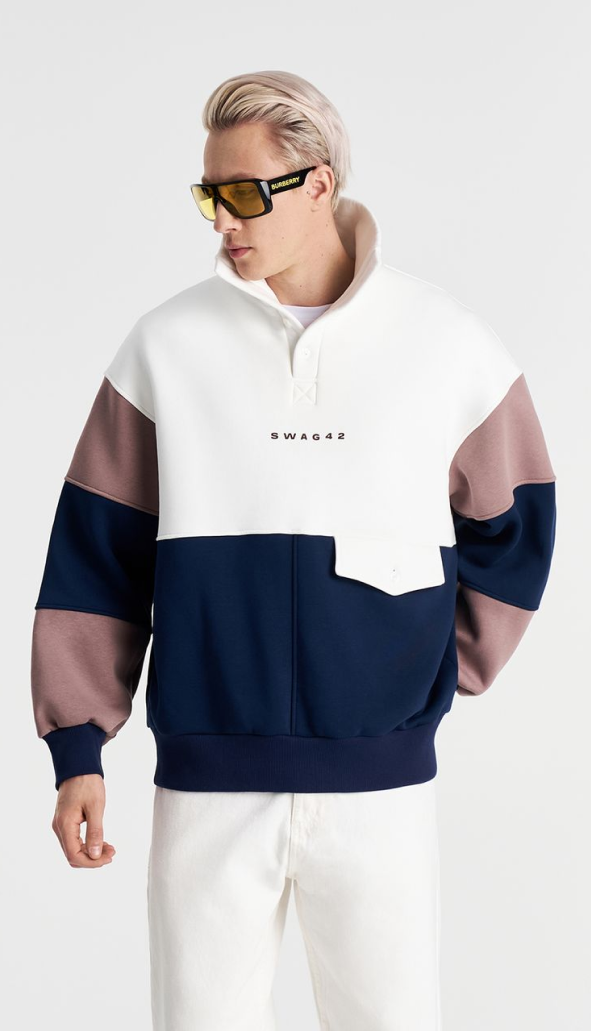 Colorblock custom sweatshirt with your logo