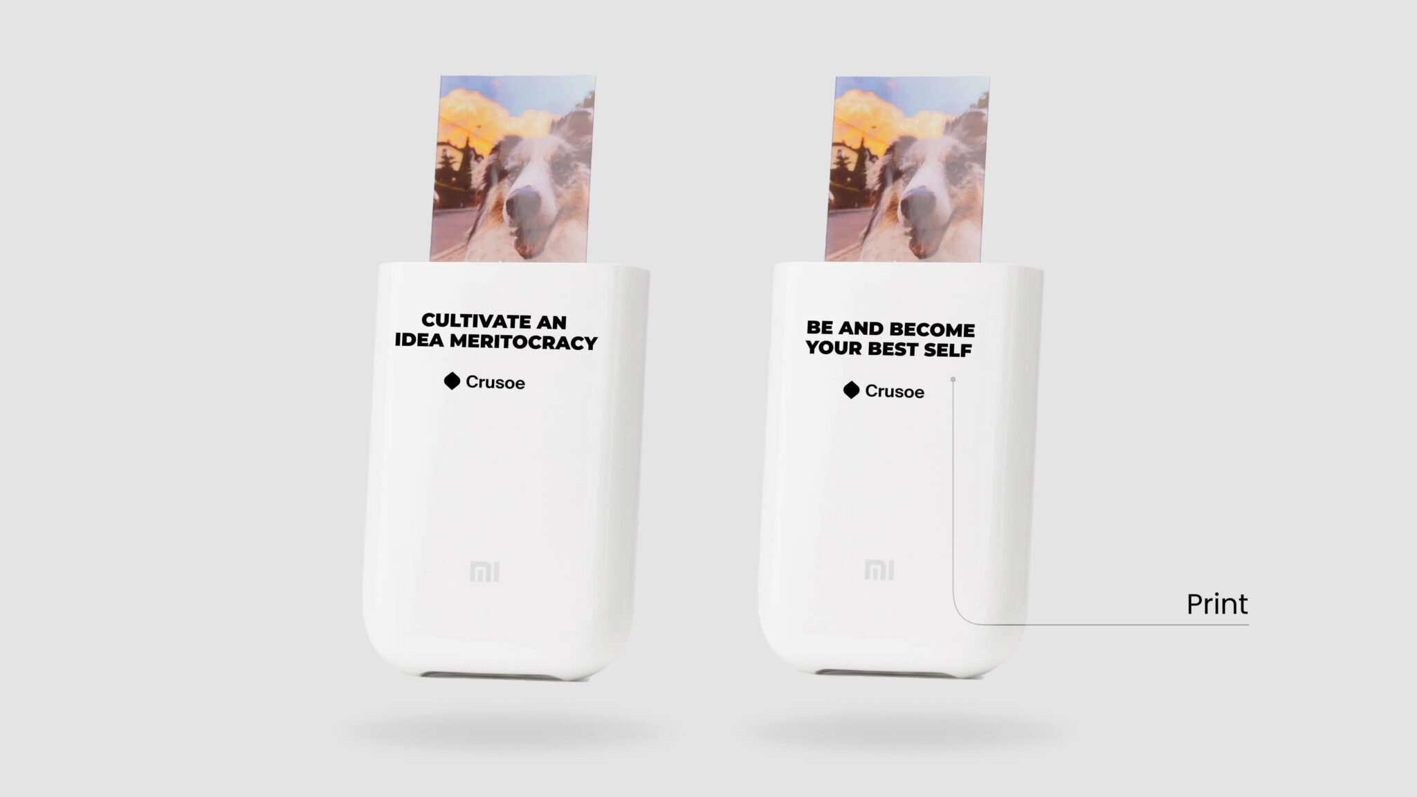 Branded portable photo printer