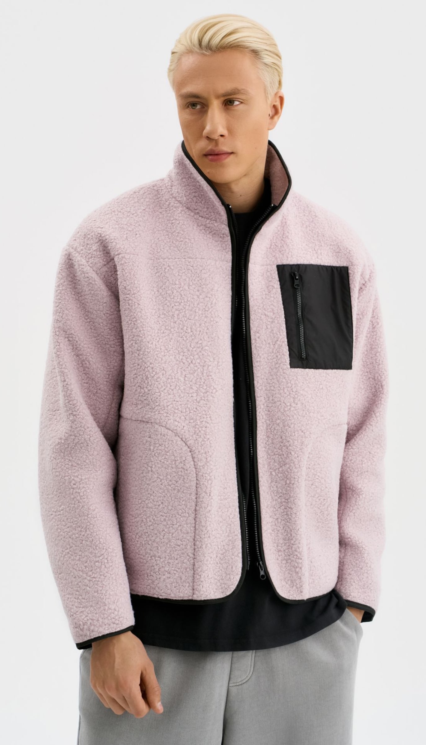 Custom sherpa fleece jacket 