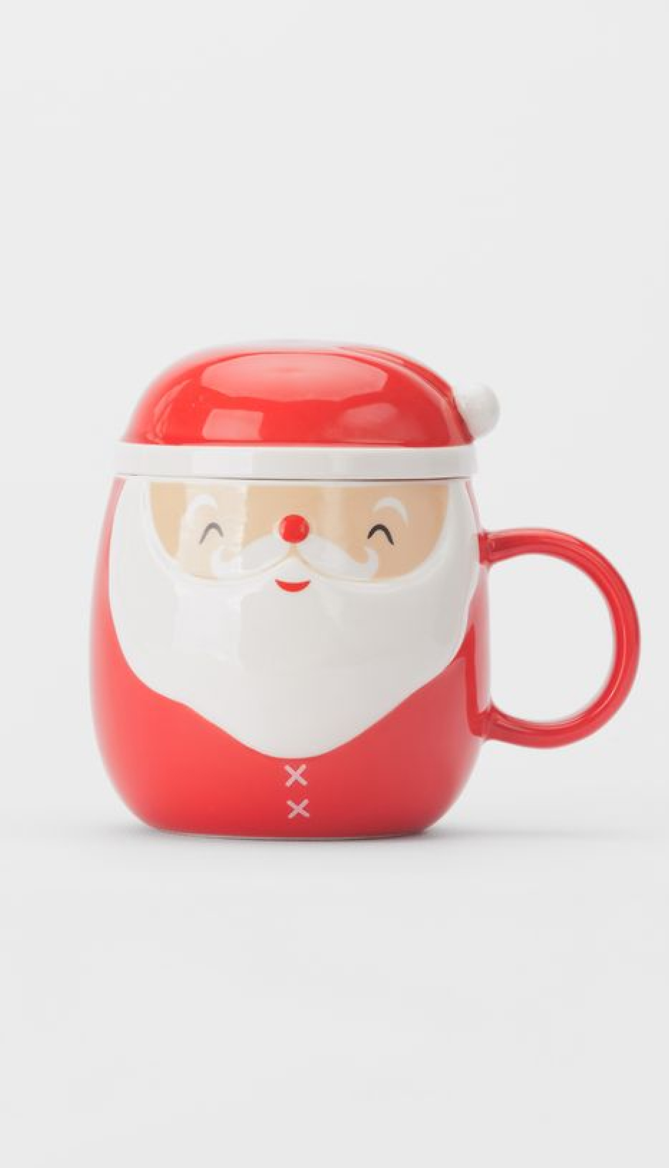 Santa mug wwith a lid for corporate Christmas party