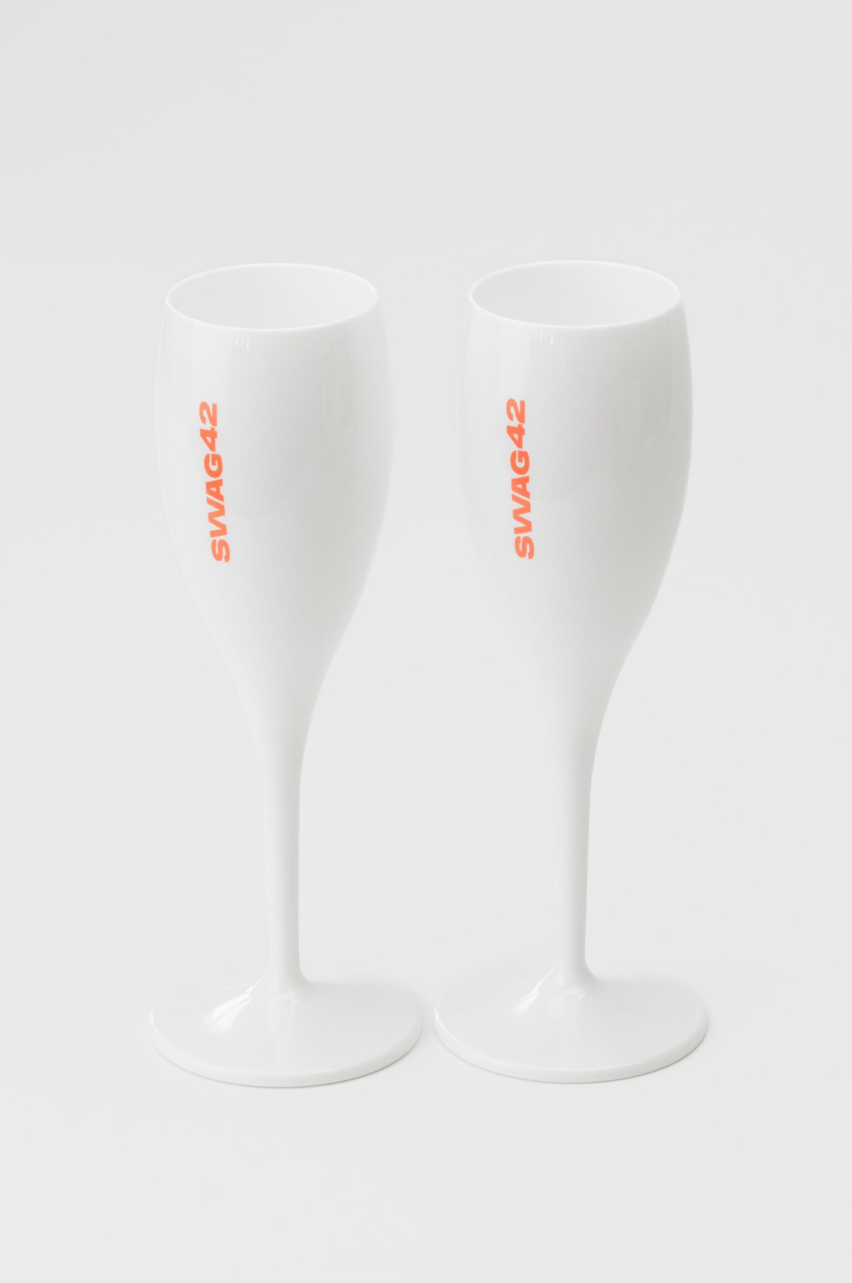 Branded champagne glasses