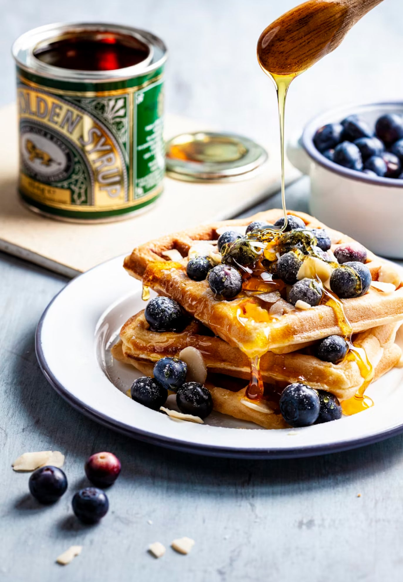 Waffles with berries